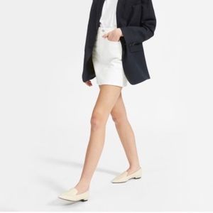 Everlane ✨ The Boss Bone Off White Pebbled Leather Flats